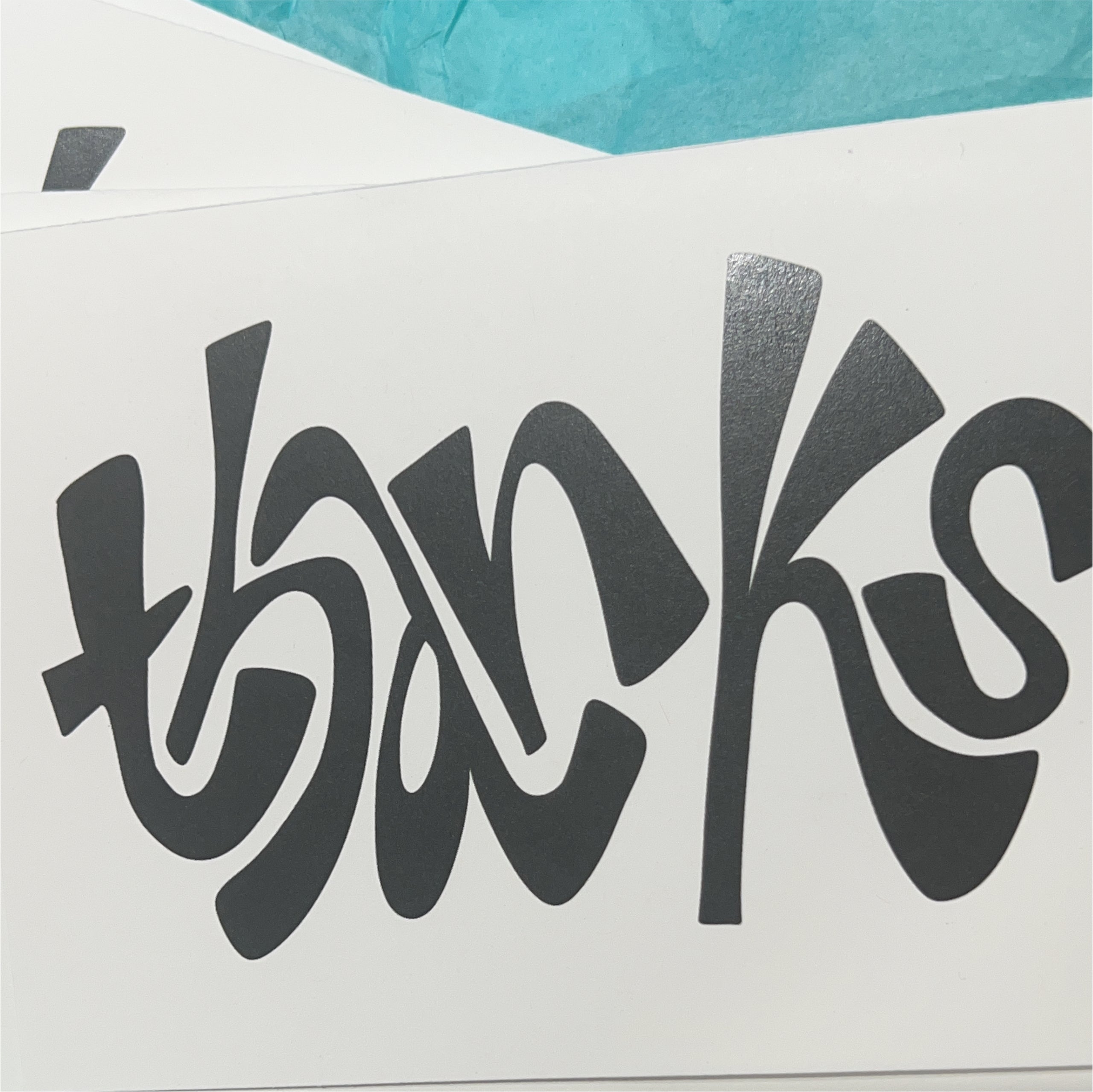 Alice and Daisy's Kin Thanks (Black on White) Vera Doyle